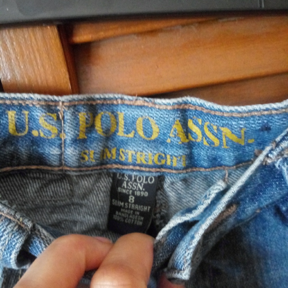 Boys Polo size 8 slim straight jeans